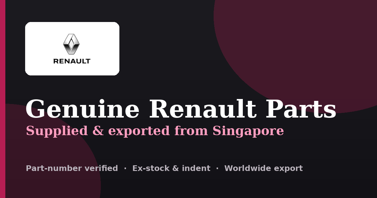 Genuine Renault parts supplied and exported from Singapore